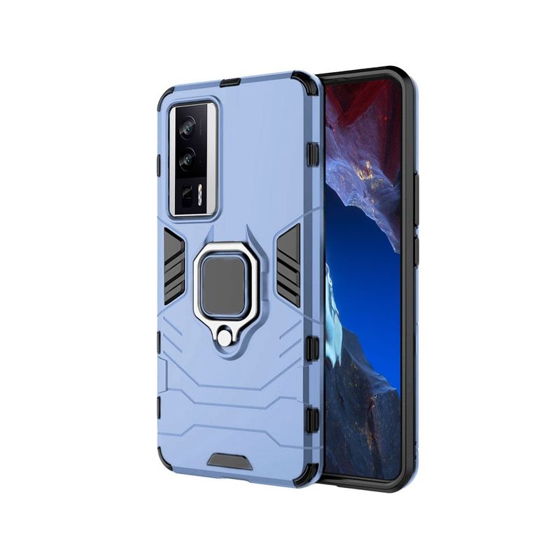 GENERICO - Funda Anti Golpes Anillo Compatible con Xiaomi Poco F5 Pro Azul
