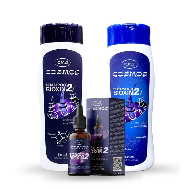 CMS BELLEZA - Combo Super Minoxidil Femenino CMS Cosmos Bioxin 2