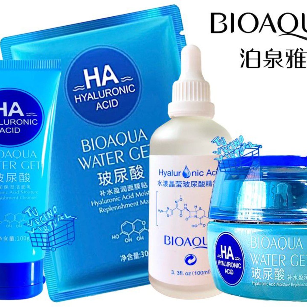BIOAQUA - Kit BioaQUA Acido Hialuronico x4