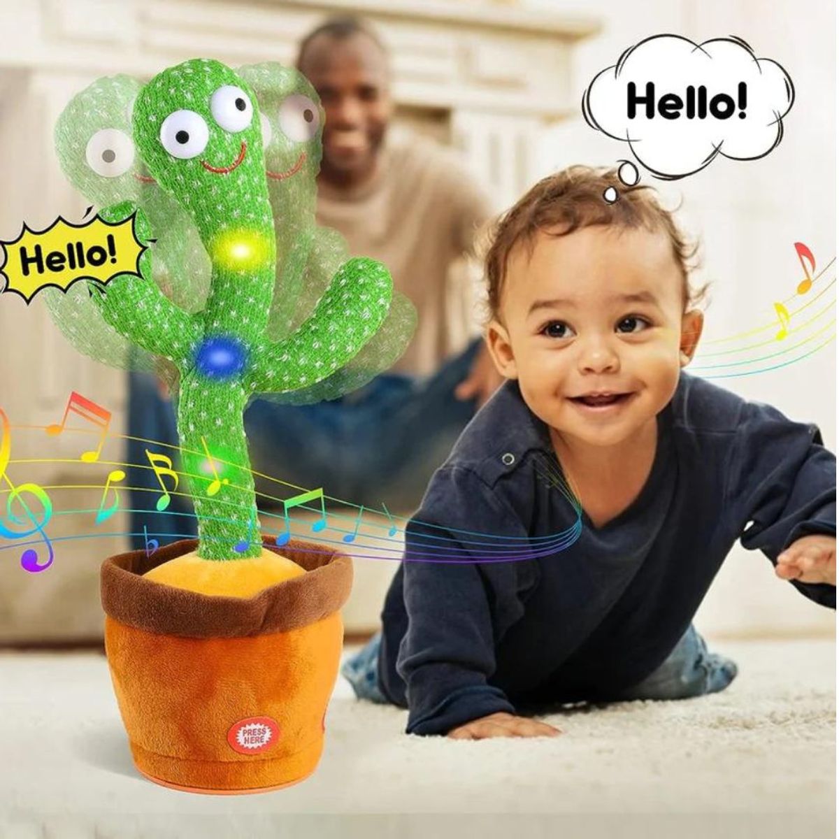 GENERICO - Cactus Bailarín Imita Voces Con Canciones Incluidas