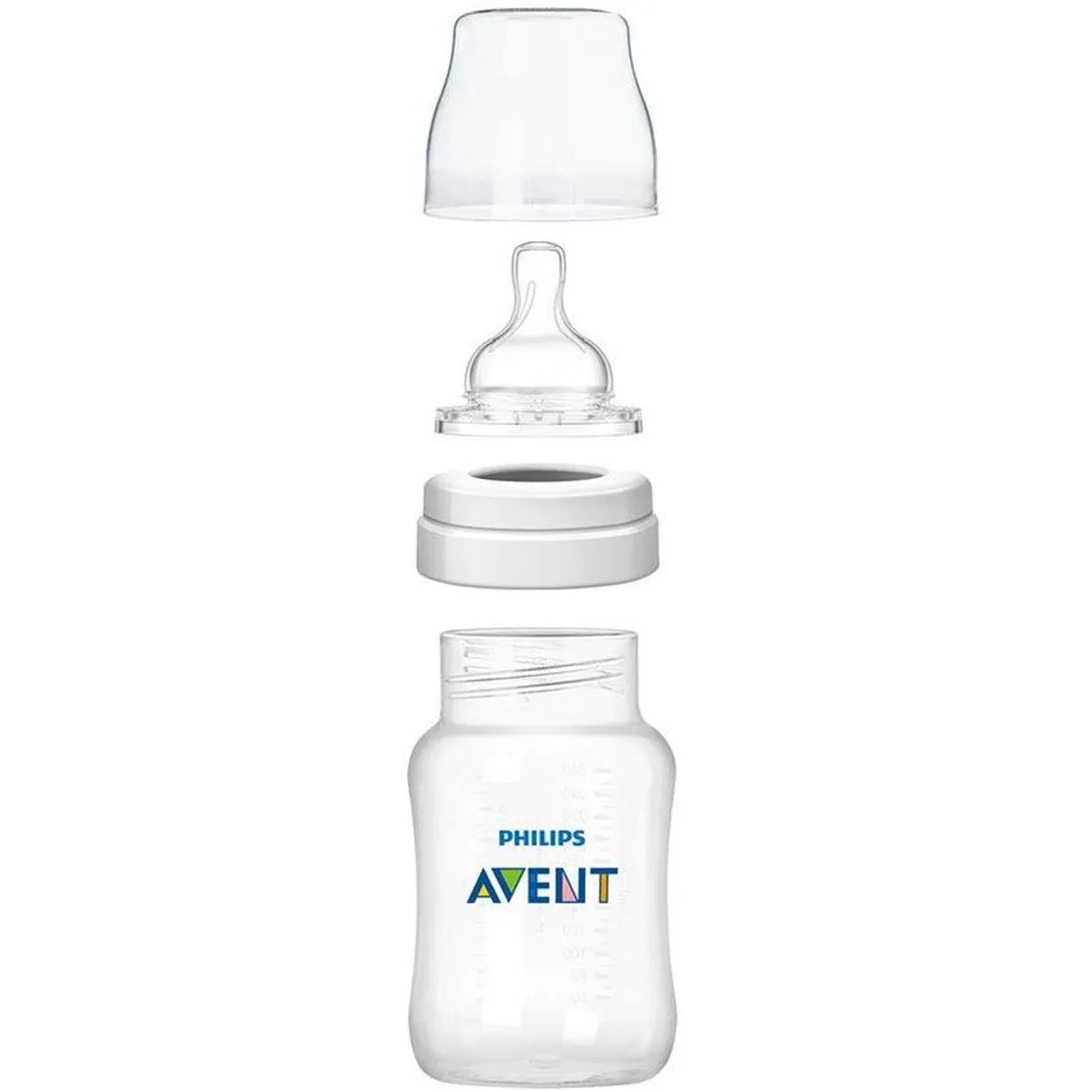 AVENT - Tetero classic transparente  de 11oz  anticolicos  avent