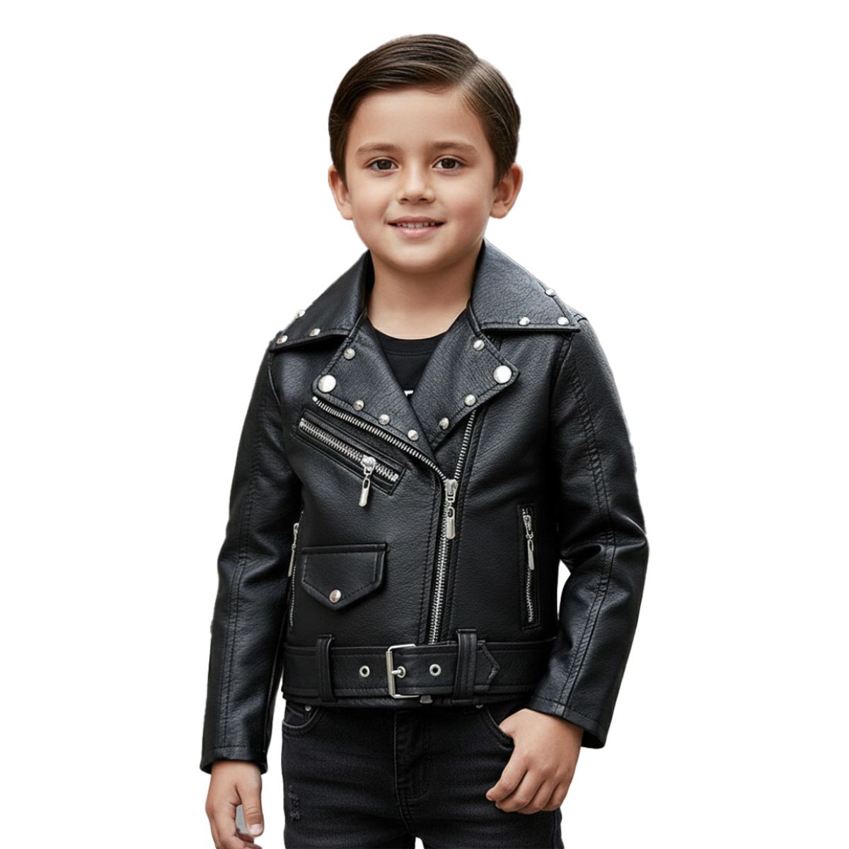 SACATE - Chaqueta para niño en cuero tex - Tipo Rock