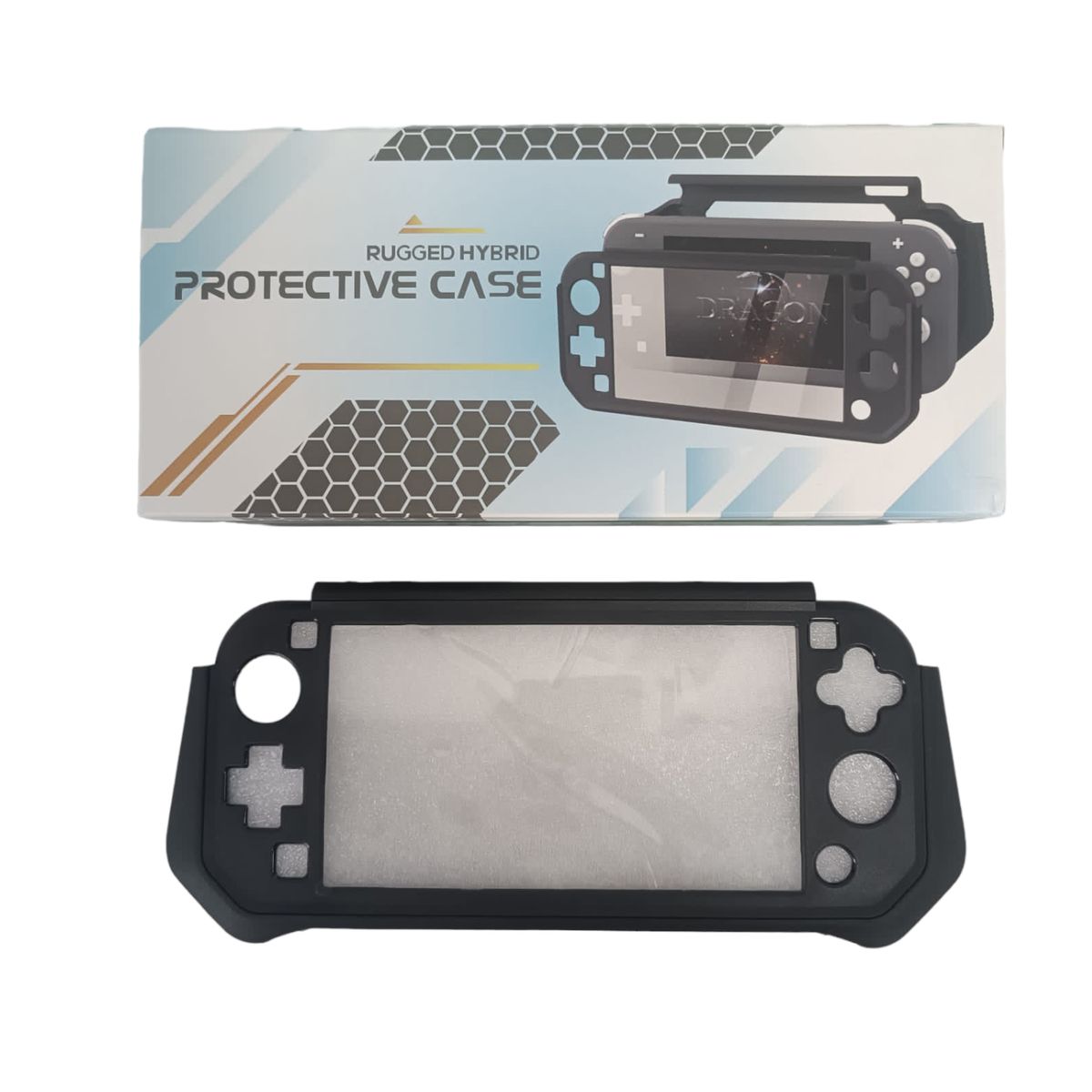 NINTENDO SWITCH - Protector Antichoque Forro Negro Compatible Switch Lite