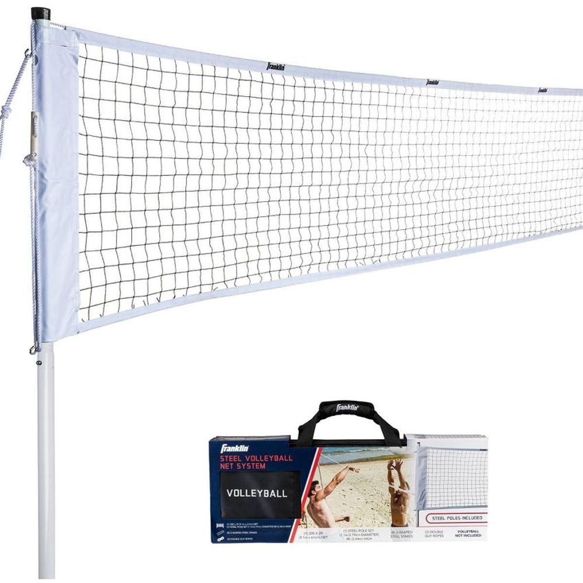 FRANKLIN - Malla red de voleibol de acero franklin sports