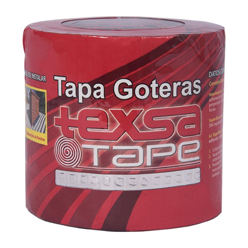GENERICO - Cinta Asfaltica Tapa Goteras 10 Cm X 5 M Aluminio Texsa Tape