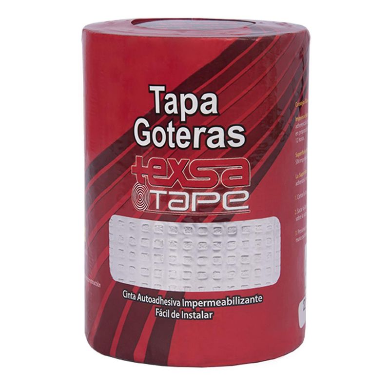 GENERICO - Cinta Asfaltica Tapa Goteras 25 Cm X 10 M Aluminio Texsa Tape
