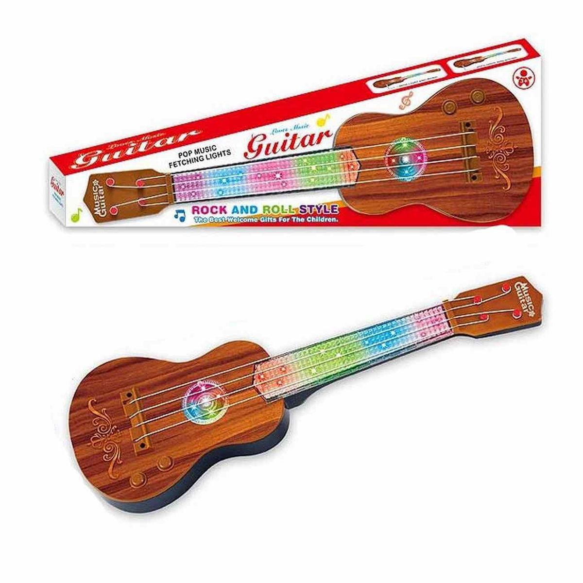 DAYOSHOP - Guitarra Unisex Juguete Luces  Sonido Regalo  Baterias