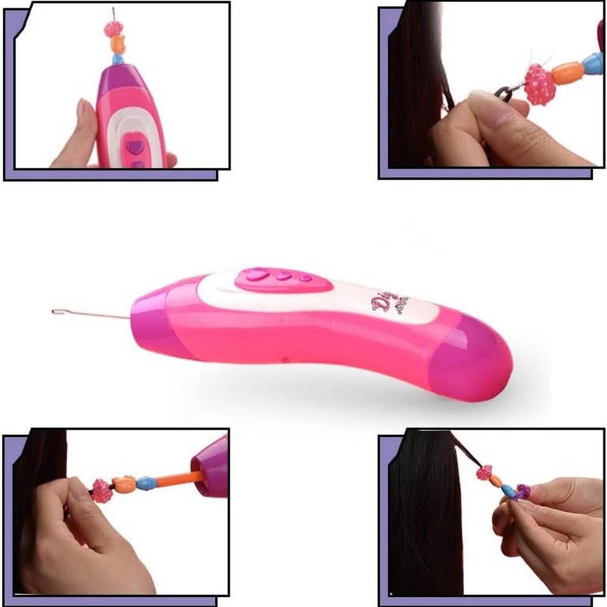 GENERICO - Set Kit Para Hacer Pulseras Y Peinados Trenzas Extens Niñas