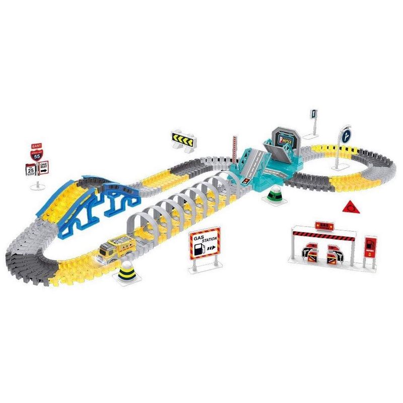 DAYOSHOP - Pista Carro De Construccion Puente Levadiso Juguete bateria