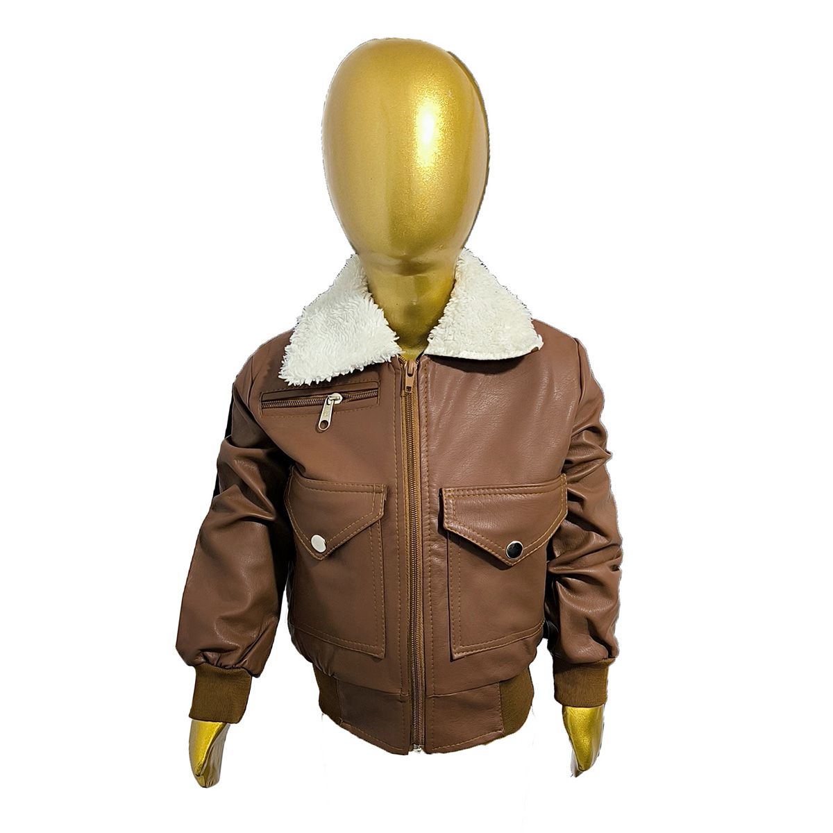 SACATE - Chaqueta piloto para niño en cuero tex