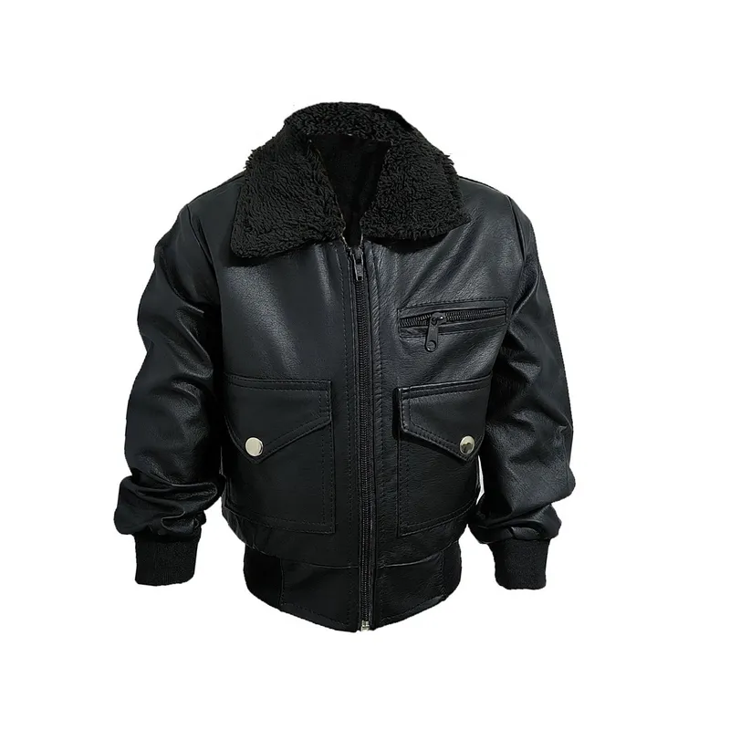SACATE - Chaqueta piloto para niño en cuero tex