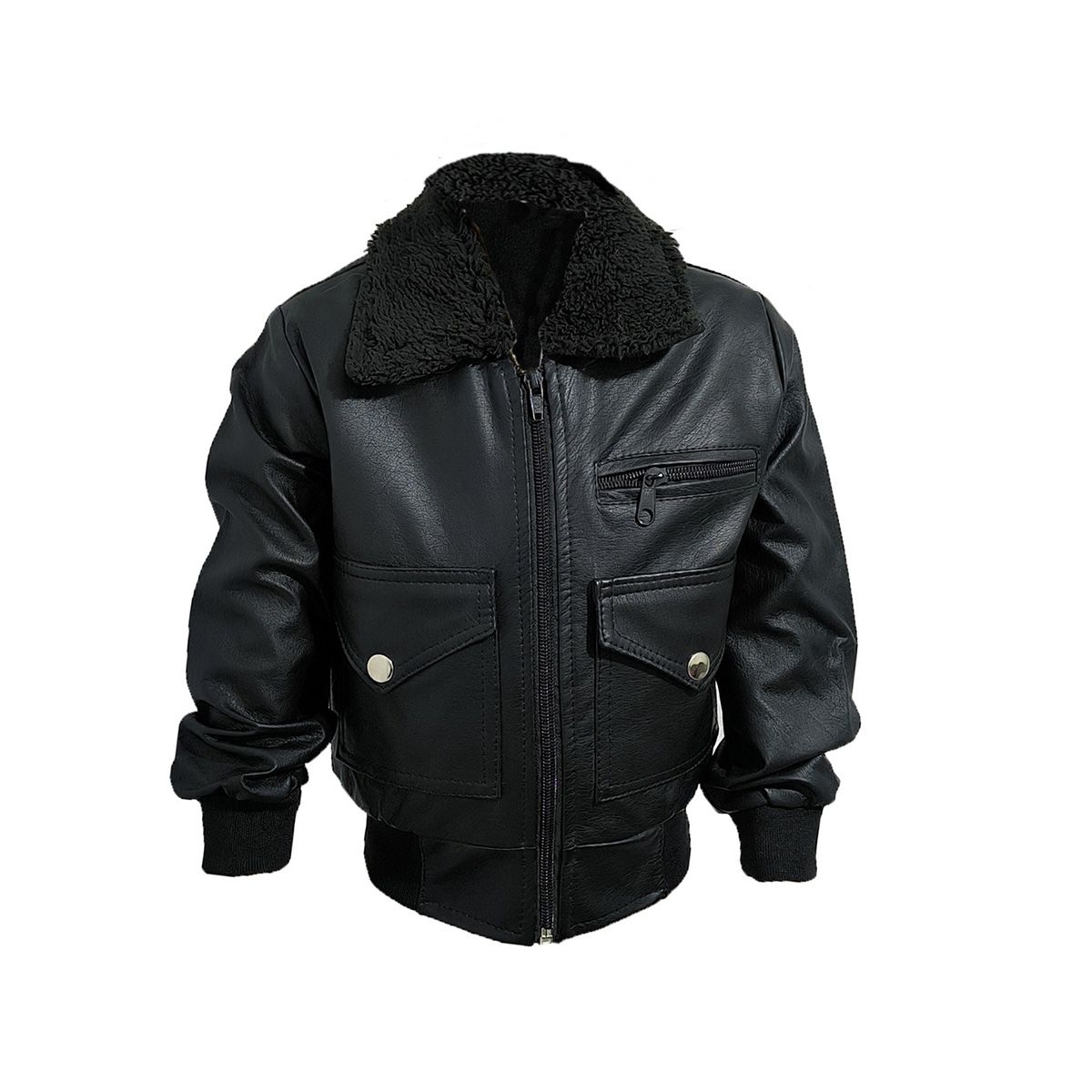 SACATE - Chaqueta piloto para niño en cuero tex