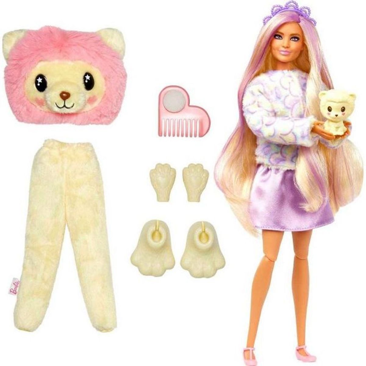BARBIE - Muñeca con disfraz de peluche barbie cutie reveal leon