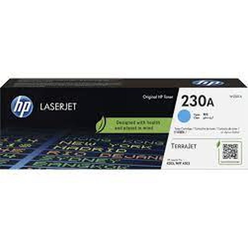 HP - Cartucho de tóner original HP LaserJet 230A cian
