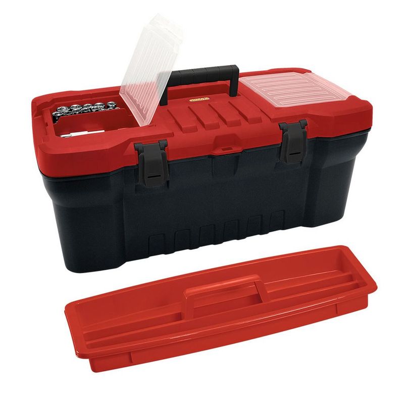 RIMAX - Caja Herramientas 20 Cerradura Plástica Negra