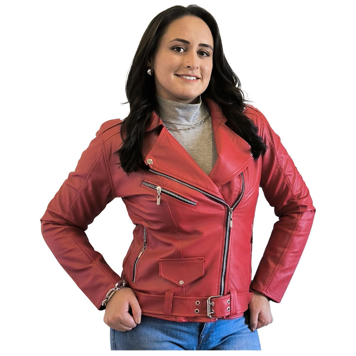 SACATE - Chaqueta para dama en cuero tex - OR