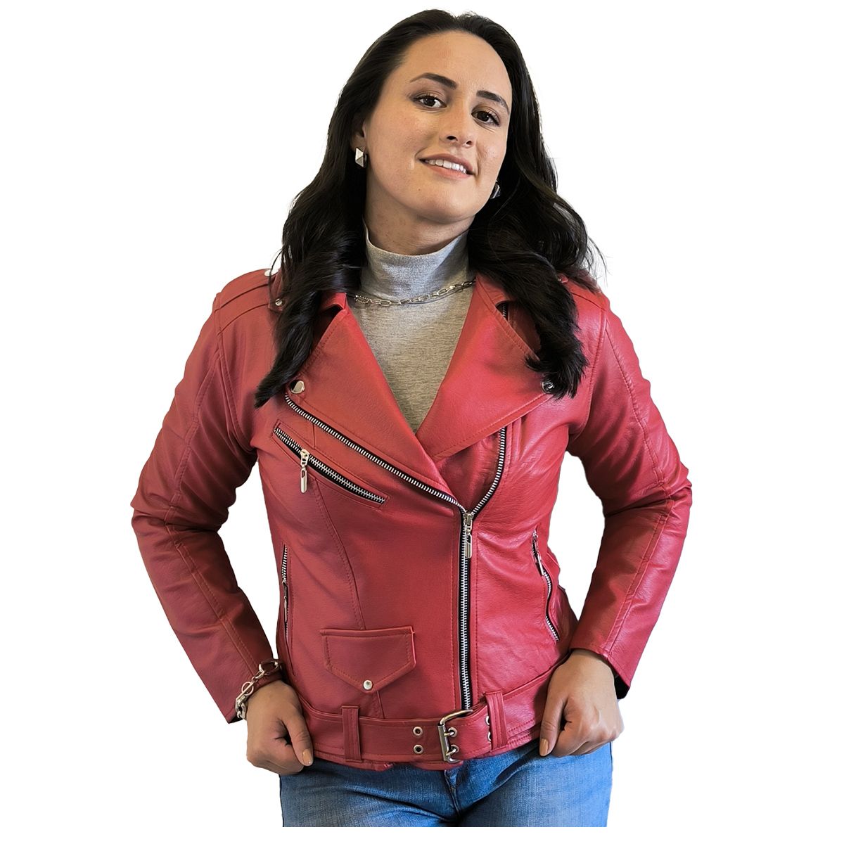 SACATE - Chaqueta para dama en cuero tex - OR