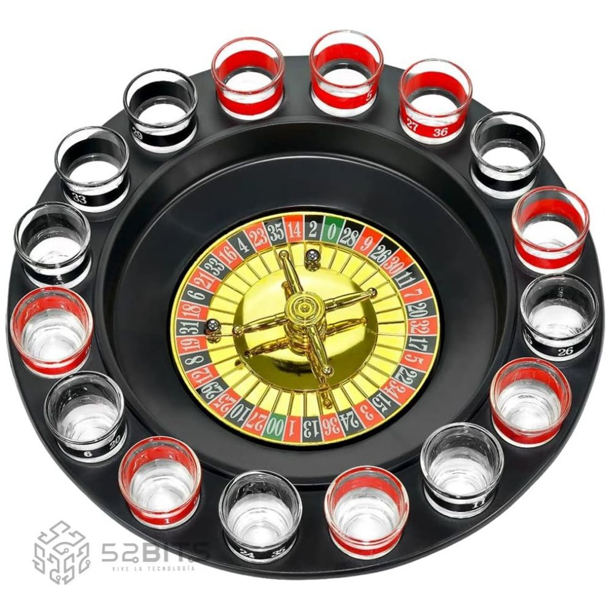ONE PIXEL - Ruleta De Shots Juego Mesa Para Fiestas 16 Copas