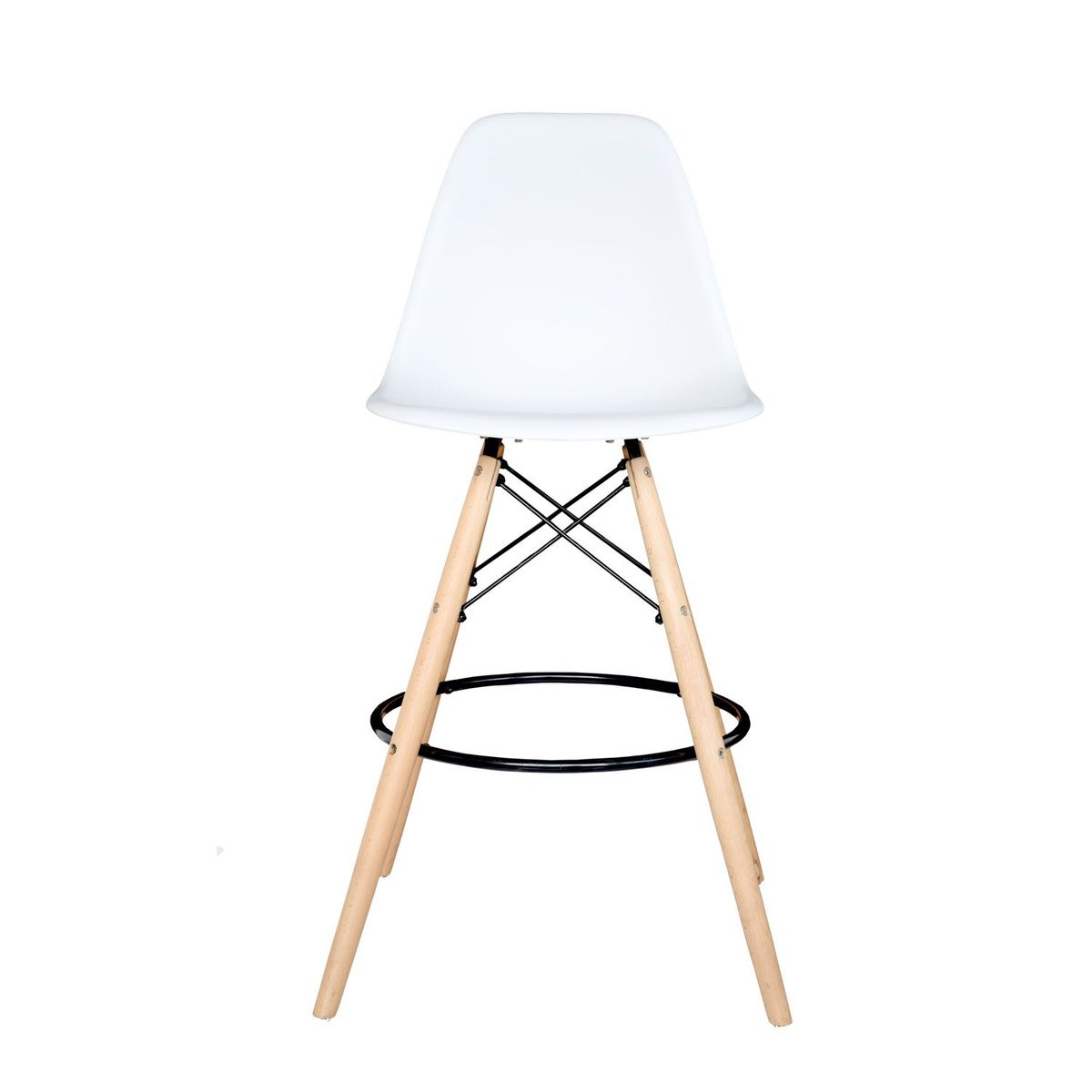 BONNO - Silla Fija De Diseño Eames Cajero Blanco Bonno