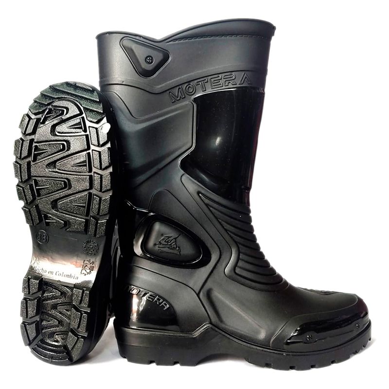 GENERICO - Botas Caucho Lluvia Motociclista Motera Livianas Impermeable