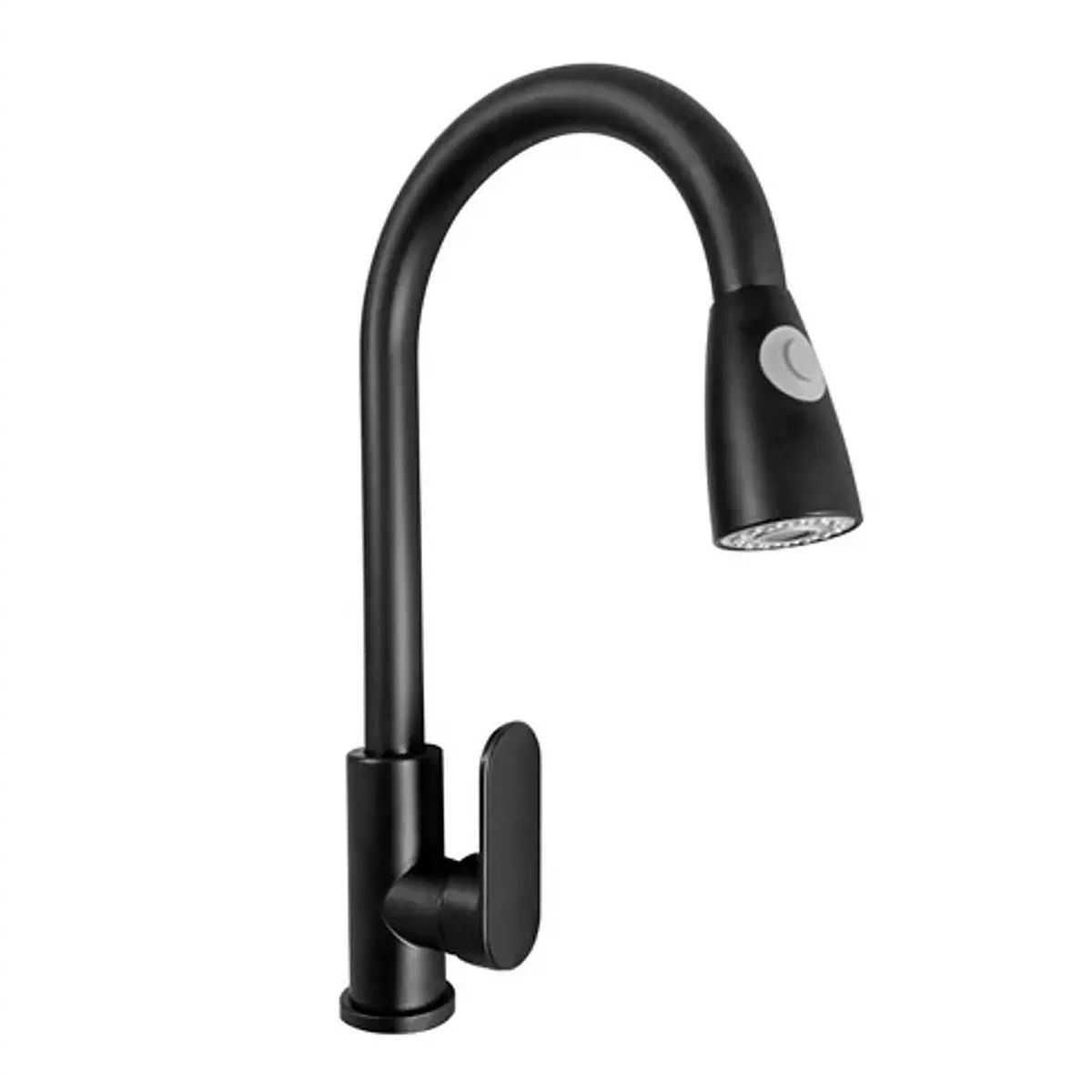 GENERICO - Grifería Lavaplatos Extraíble Con Cabezal Móvil Negro Mate.