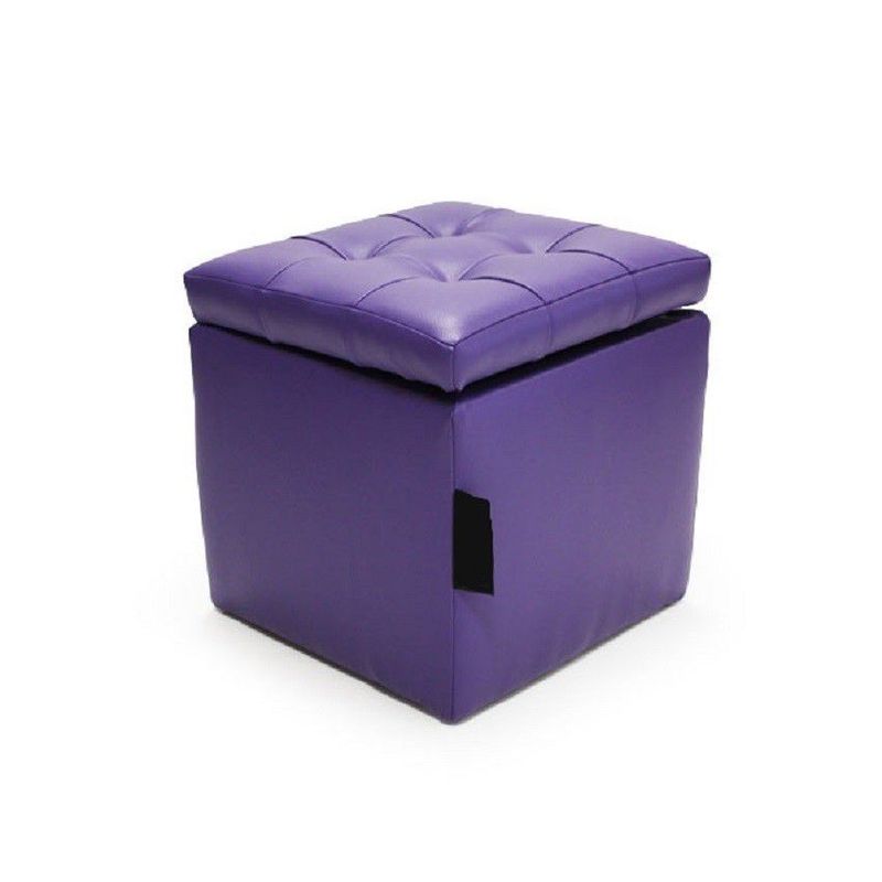 BANZAY - Baul Organizador Puff Individual 40x40 - Morado