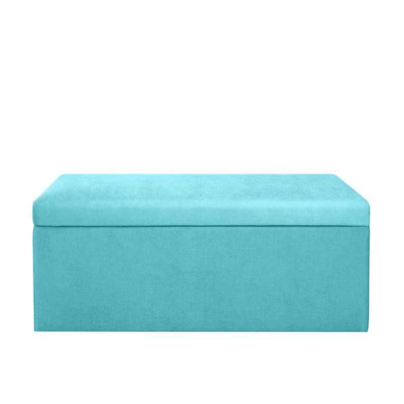 BANZAY - Baul Auxiliar Organizador 90x40 Tapa Lisa - Turquesa