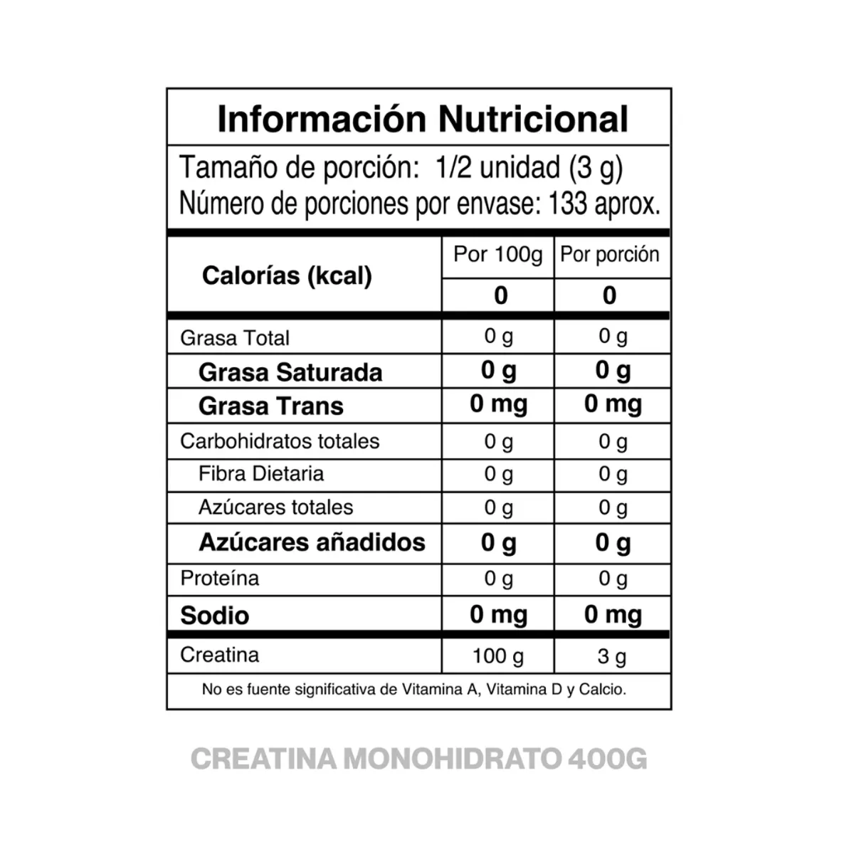 IMN - Creatina Monohidratada IMN 400 Gramos