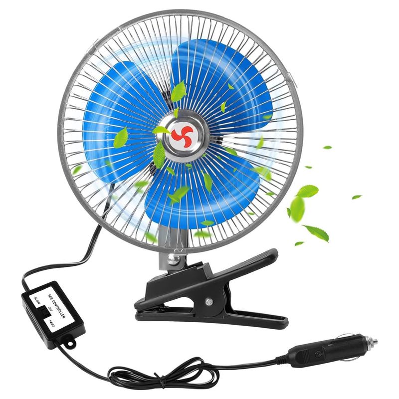 GENERICO - Mini Ventilador De 8 Pulgadas 12v Para Carro