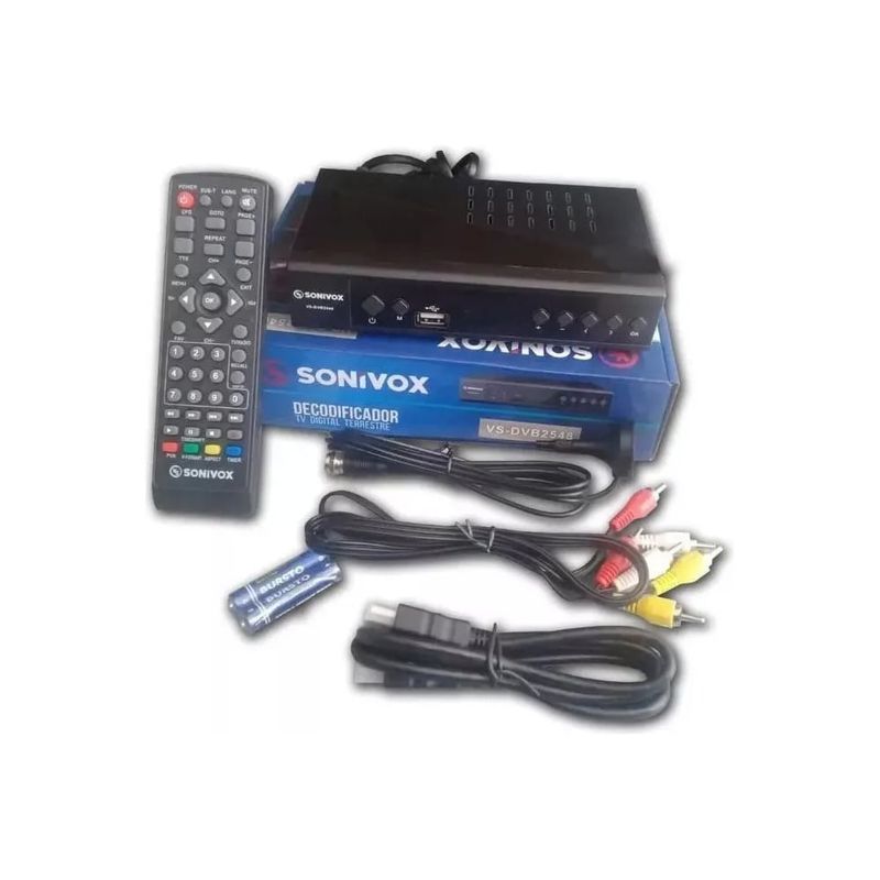 SONIVOX - Decodificador TDT Sonivox VS-DVB2548 TV Digital Terrestre USB SD WiFi