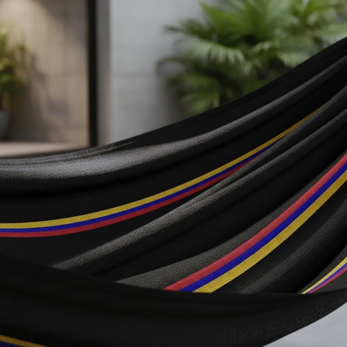 GENERICO - Hamacas Colombianas Hogar Casa Oficina Elaboradas En Algodón NEGRO