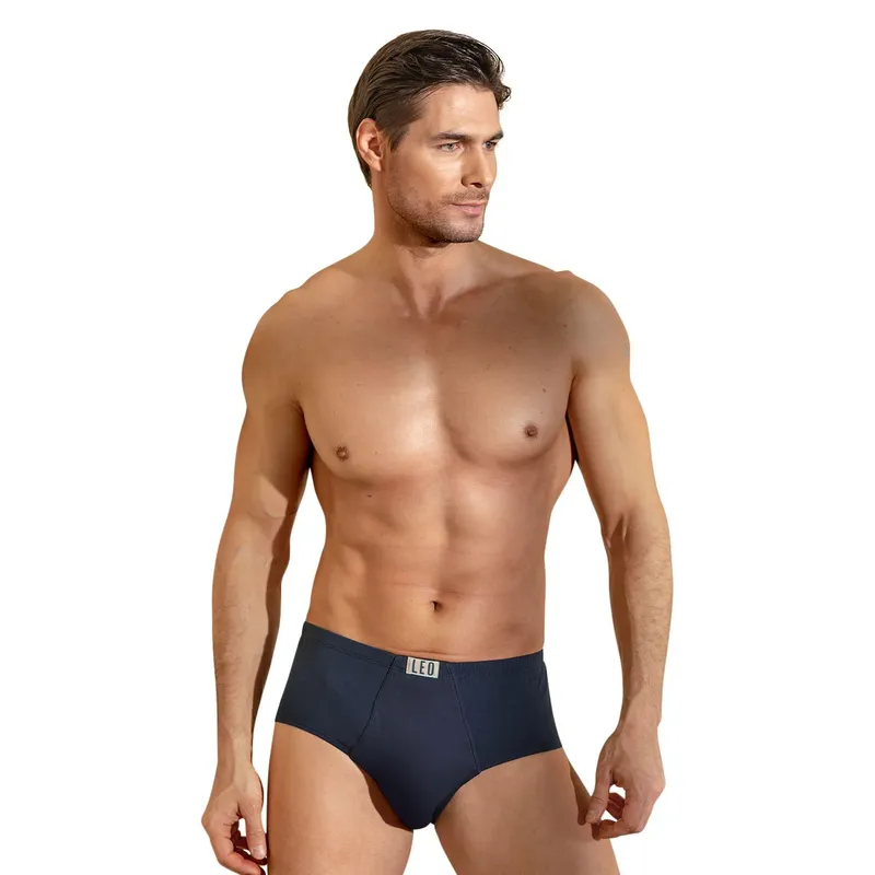 LEO - Calzoncillo clásico en algodón con abertura