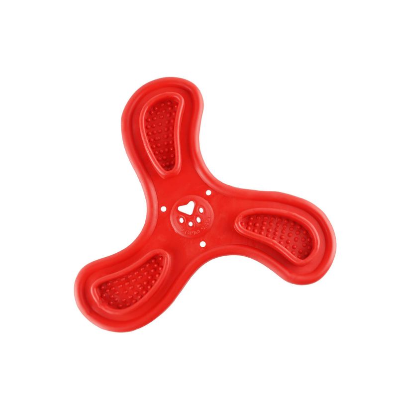 ENERGY PLUS - Boomerang Goma para Perros Juguete de Masticar Rojo