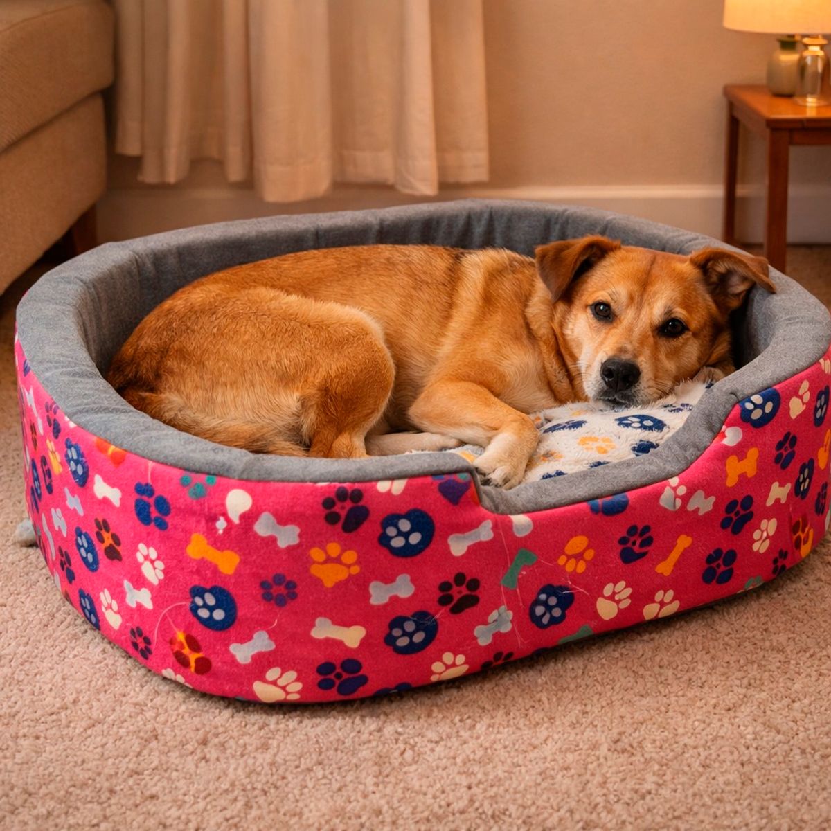 GENERICO - Cama 4 Para Perro O Gato Resistente 60x70x16cm Mascotas Hemb