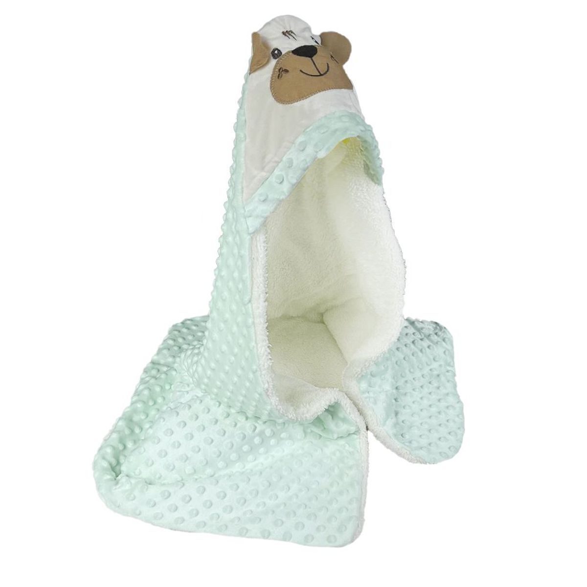 BABY SOFT - Cobija termica cobertor ovejero doble faz para bebe verde