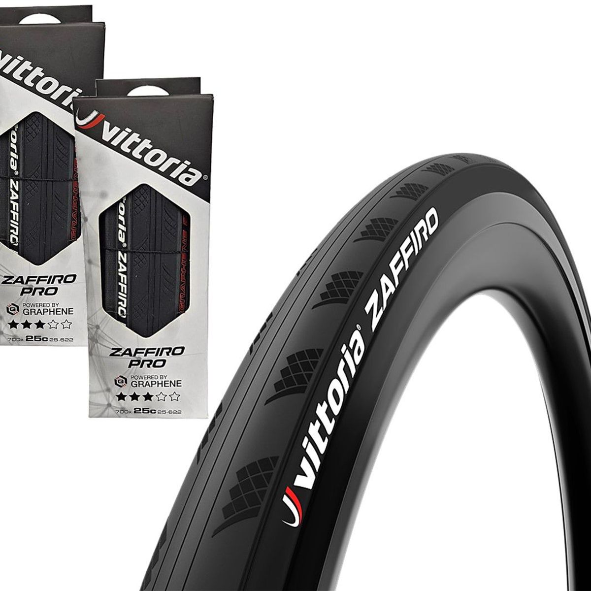 VITTORIA - Llanta Bicicleta 700 X 25 Vittoria Zaffiro X2 Unidades
