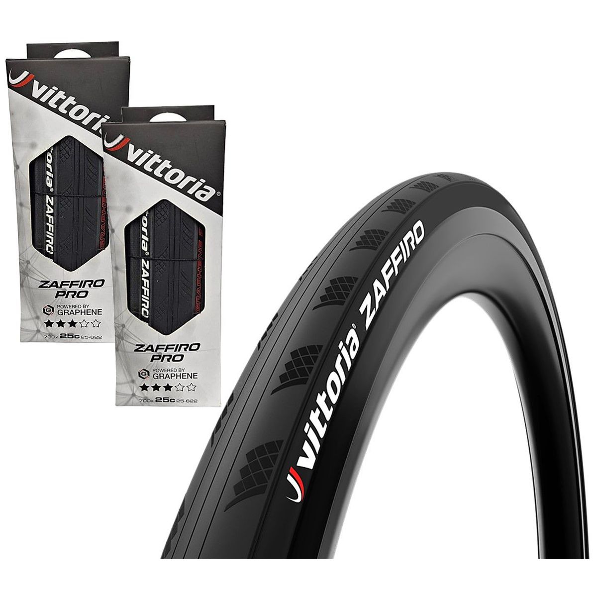 VITTORIA - Llanta Bicicleta 700 X 25 Vittoria Zaffiro X2 Unidades