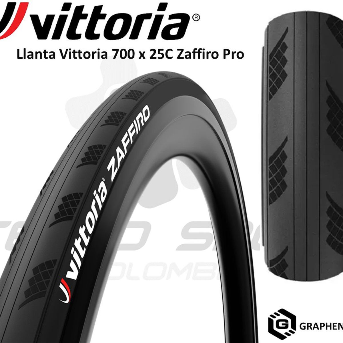 VITTORIA - Llanta Bicicleta 700 X 25 Vittoria Zaffiro X2 Unidades