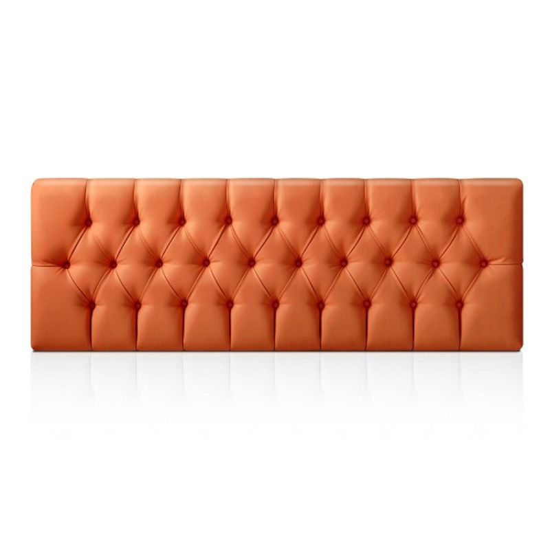 BANZAY - Cabecero Cama Semi-Doble Capitoneado Ecocuero - Naranja