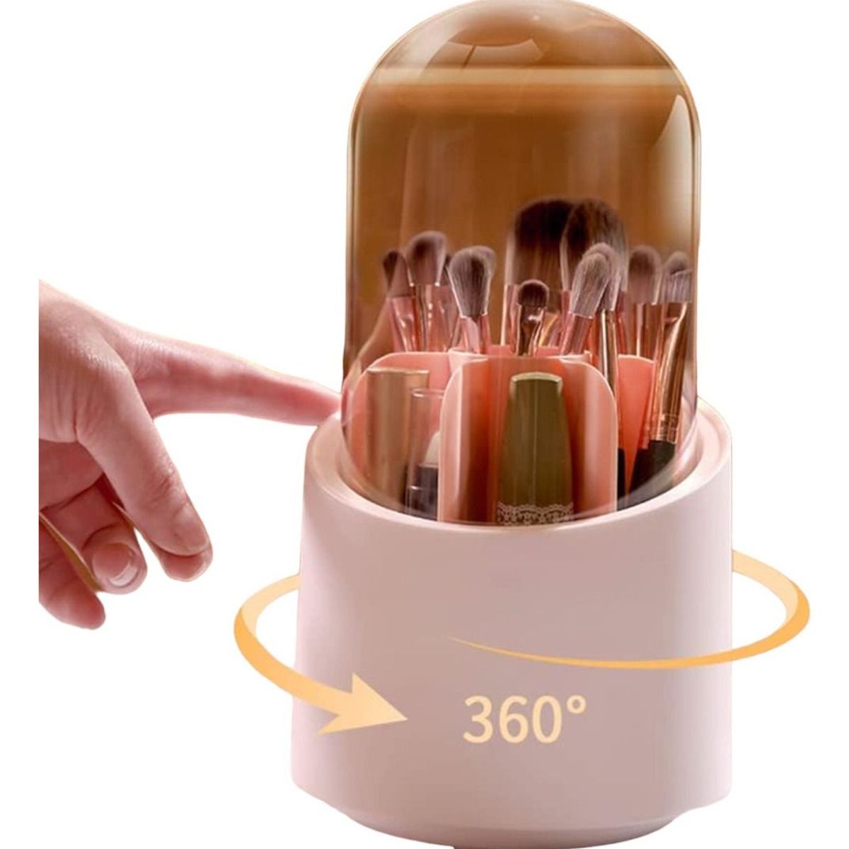GENERICO - Organizador De Brochas De Maquillaje Base Giratoria 360º