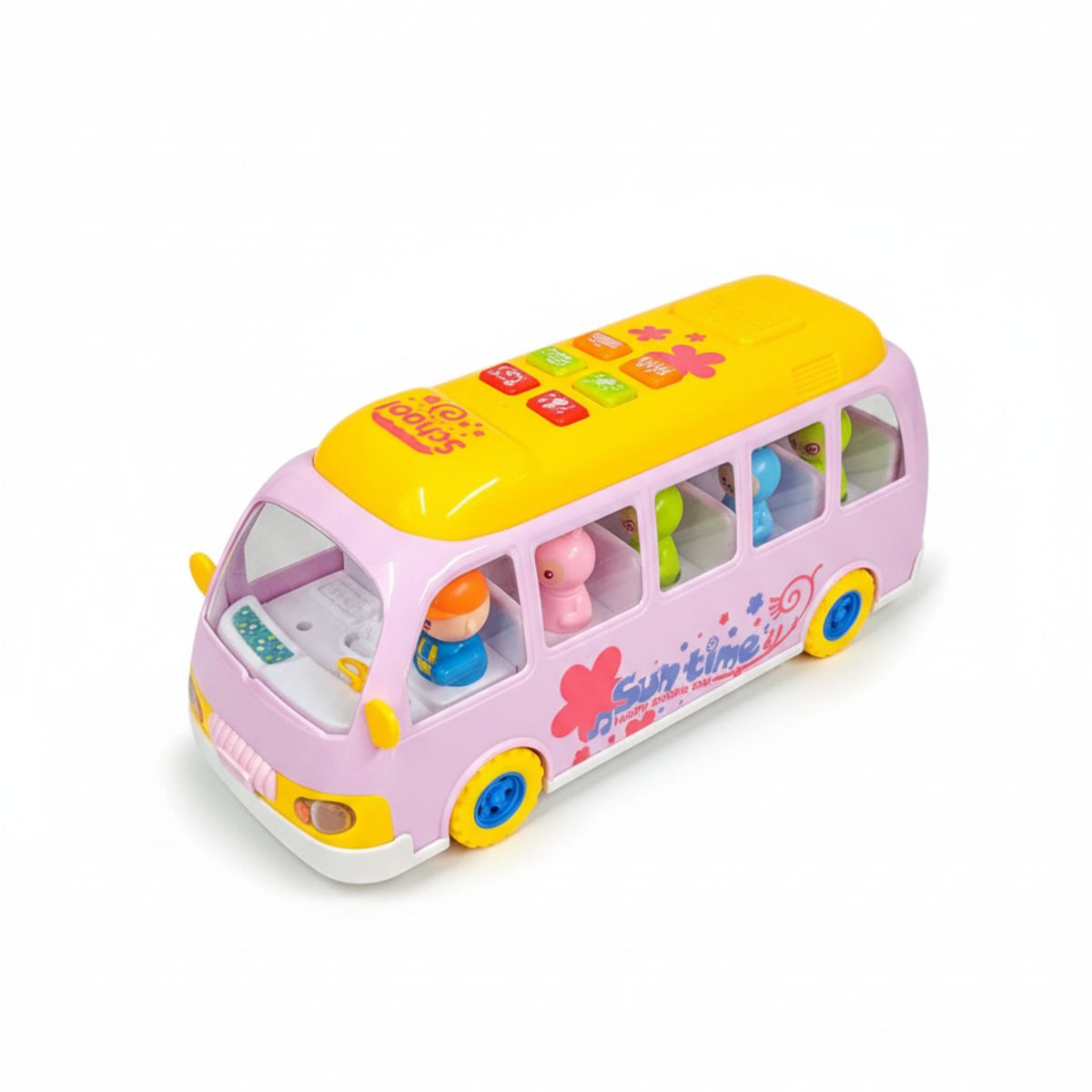SWISSHOME DR HOFFMAN - JUGUETE DE BUS ESCOLAR MUSICAL SONIDOS Y MELODIAS