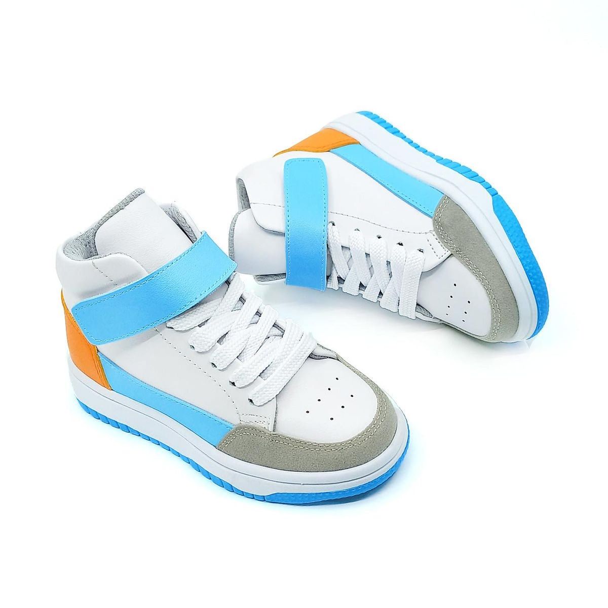 PAPOS - Tenis Niños Quinn Blue - Zapatos Niños PAPOS - Crema_.