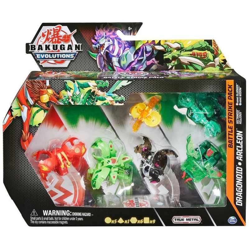 BAKUGAN - Bakugan evolucion dragonoid y sluggler batalla paquete de ataque