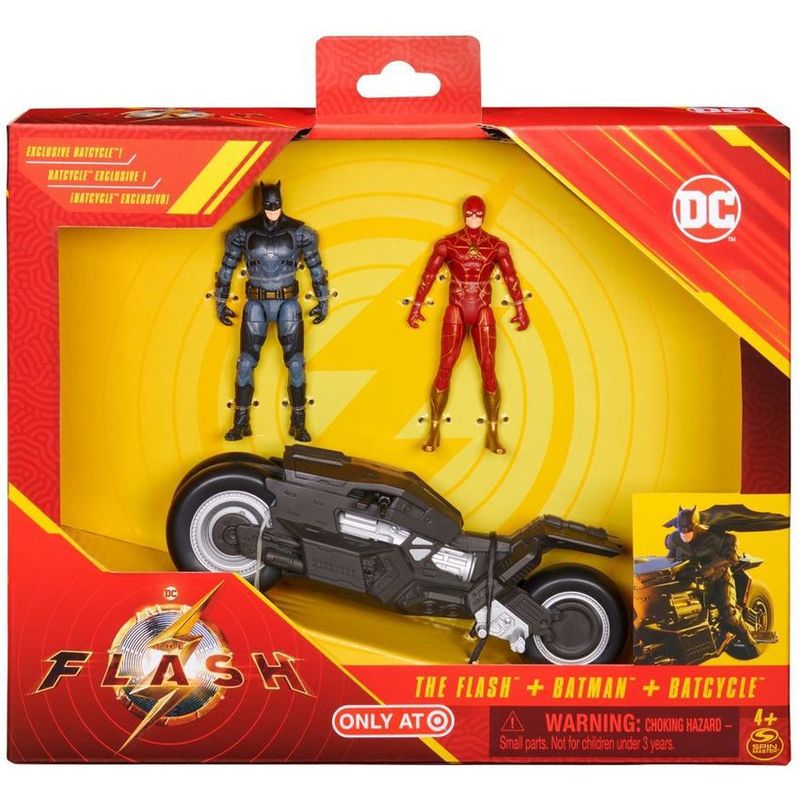 DC COMICS - Figuras de acción - paquete de 3 dc comics the flash batcycle
