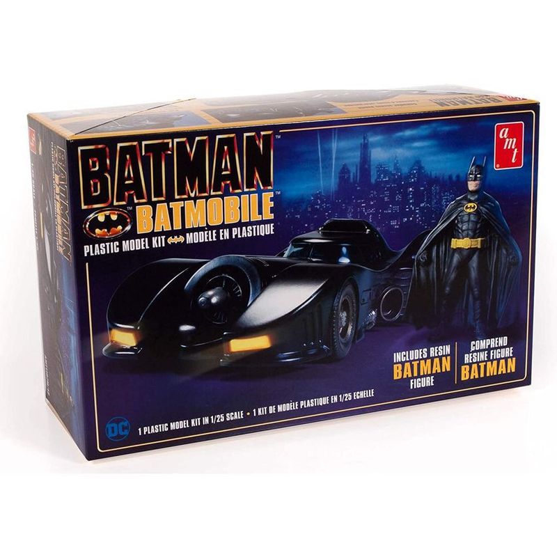 GENERICO - Vehiculo figura  batmobile con resina batman figura, negro