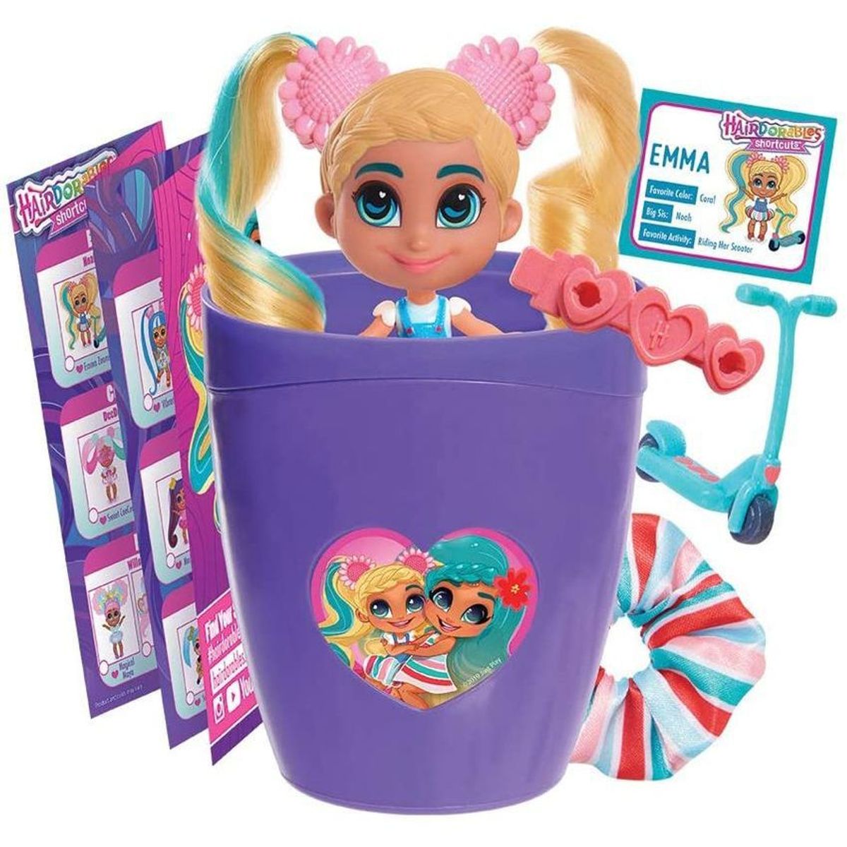 HAIRDORABLES - Muñeca sorpresa hairdorables short cuts hermanitas