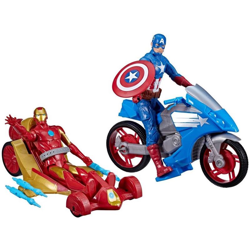 DISNEY - Figura y vehículo 2pk marvel avengers titan heroes series