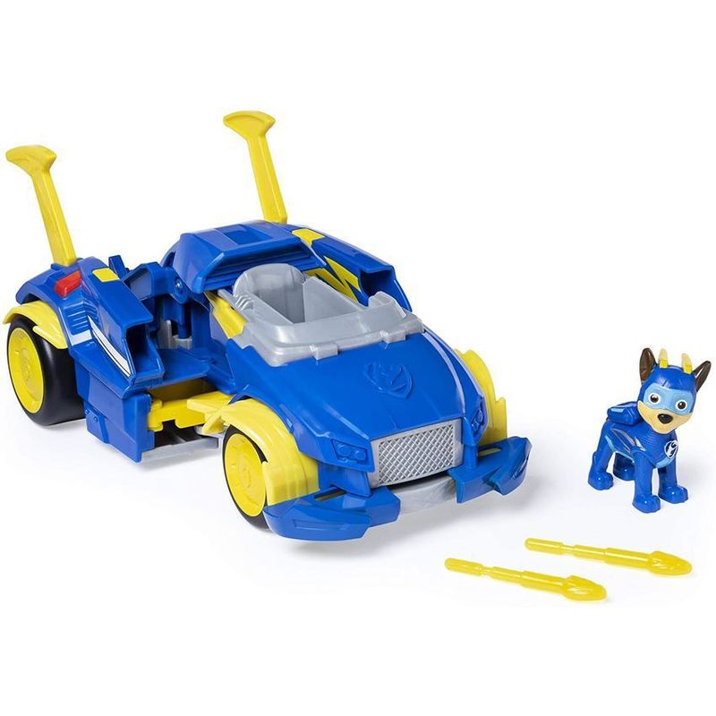 SPIN MASTER - Vehiculo 2-1 paw patrol mighty pups super paws chase’s transformable