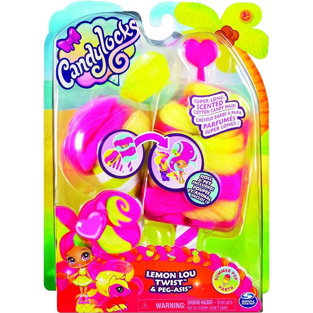SPIN MASTER - Muñeca y mascotas candylocks - 6056250 - multicolor lemon lou twist