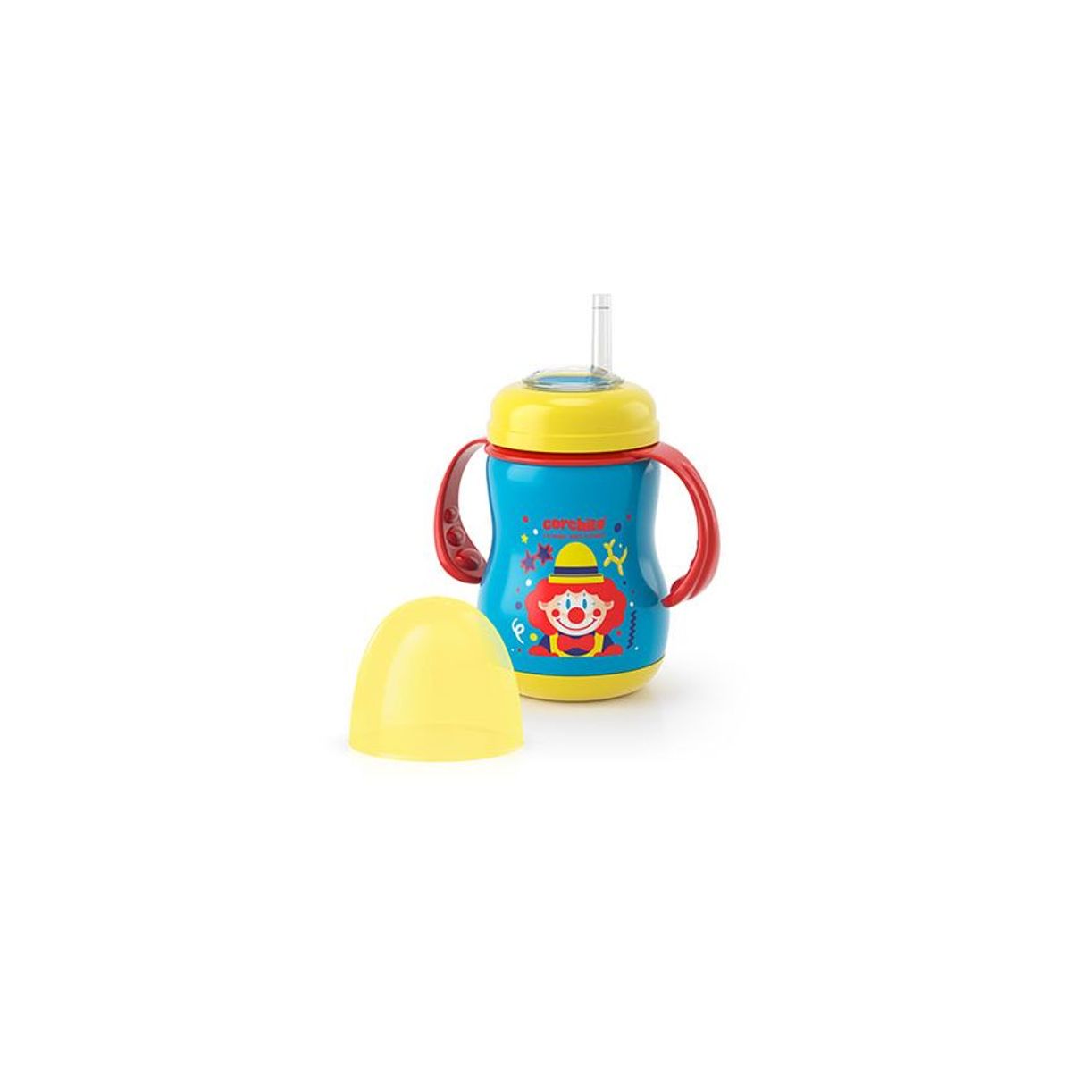 CORCHITO - Vaso entrenador pitillo para niño niña corchito 12m+ sin bpa azul
